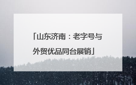 山东济南：老字号与外贸优品同台展销